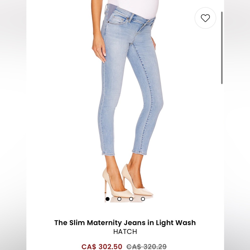 Hatch The Slim Maternity Jeans, size 27